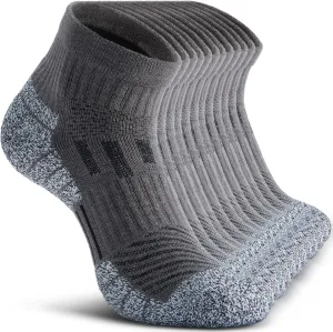 Wool Compression Ankle Socks - Cozy Cushioned Hiking Running for Men Women - Thick Warm Durable