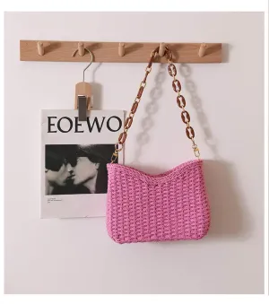 Woven Mavel Bag: Pink