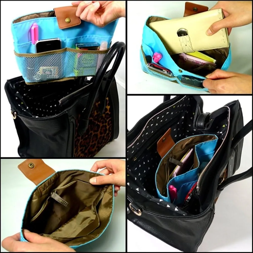 Wrapables® Ultimate Purse Insert/Handbag Organizer and Day Clutch, Sky Blue