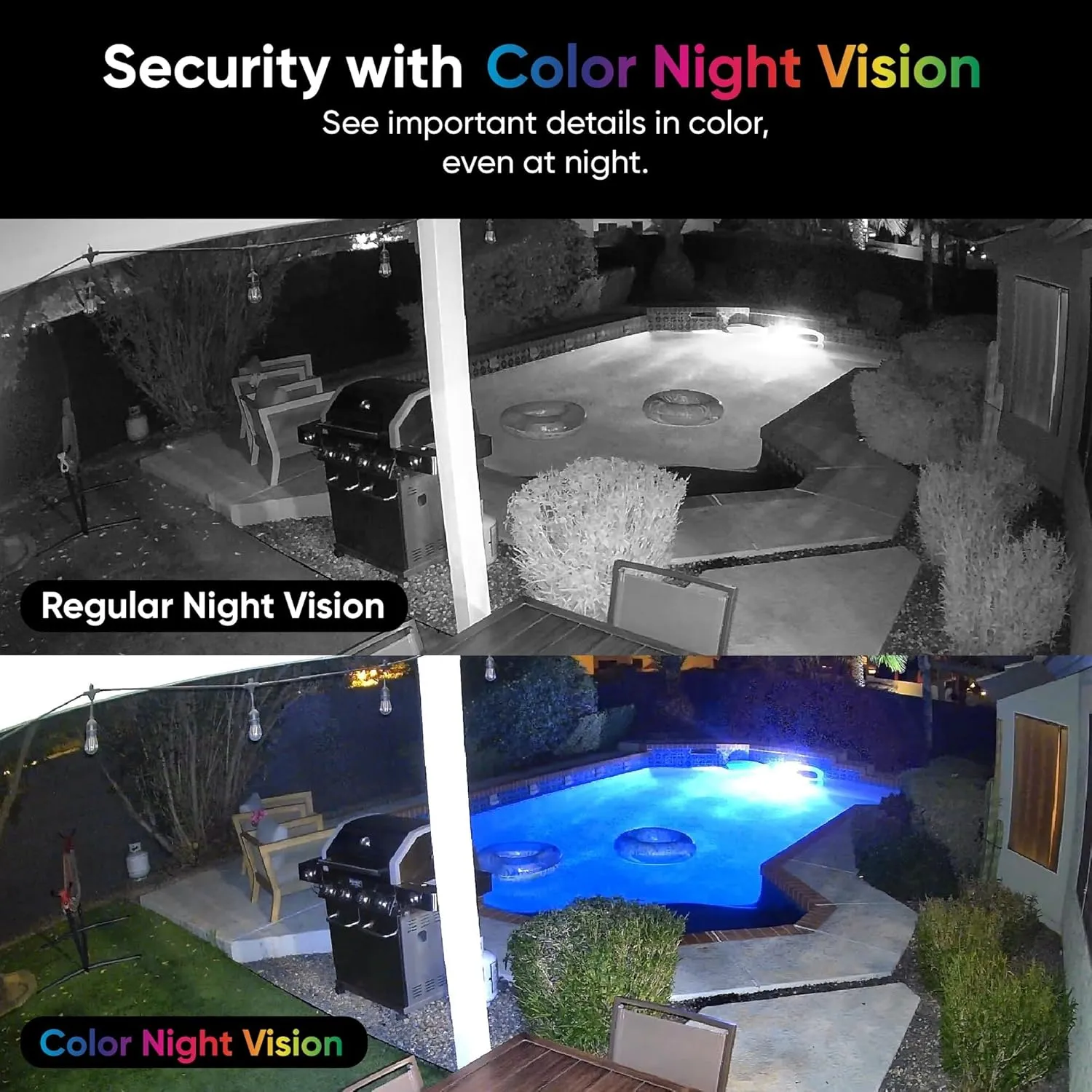 WYZE Cam v4, 2.5K HD WiFi Smart Home Security Camera, Indoor/Outdoor, Pet/Baby Monitor, Motion Activated Spotlight/Siren, Color Night Vision, 2-Way Audio, Compatible with Alexa & Google, Grey, 2 Pack