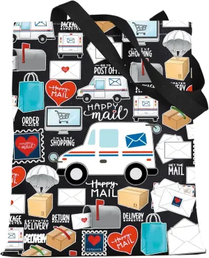 WZMPA Mail Carrier Tote Bag Postal Worker Gift Deliveryman Reusable Grocery Bag Courier Merchandise