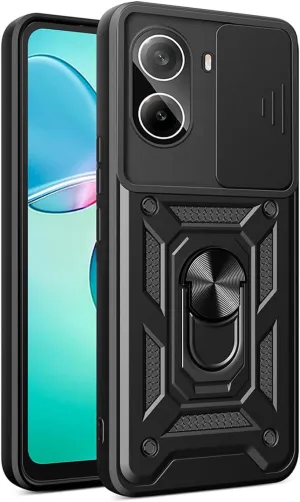 Xiaomi Poco X7 Pro Case Shockproof Ring Stand Phone Camera Lens Cover