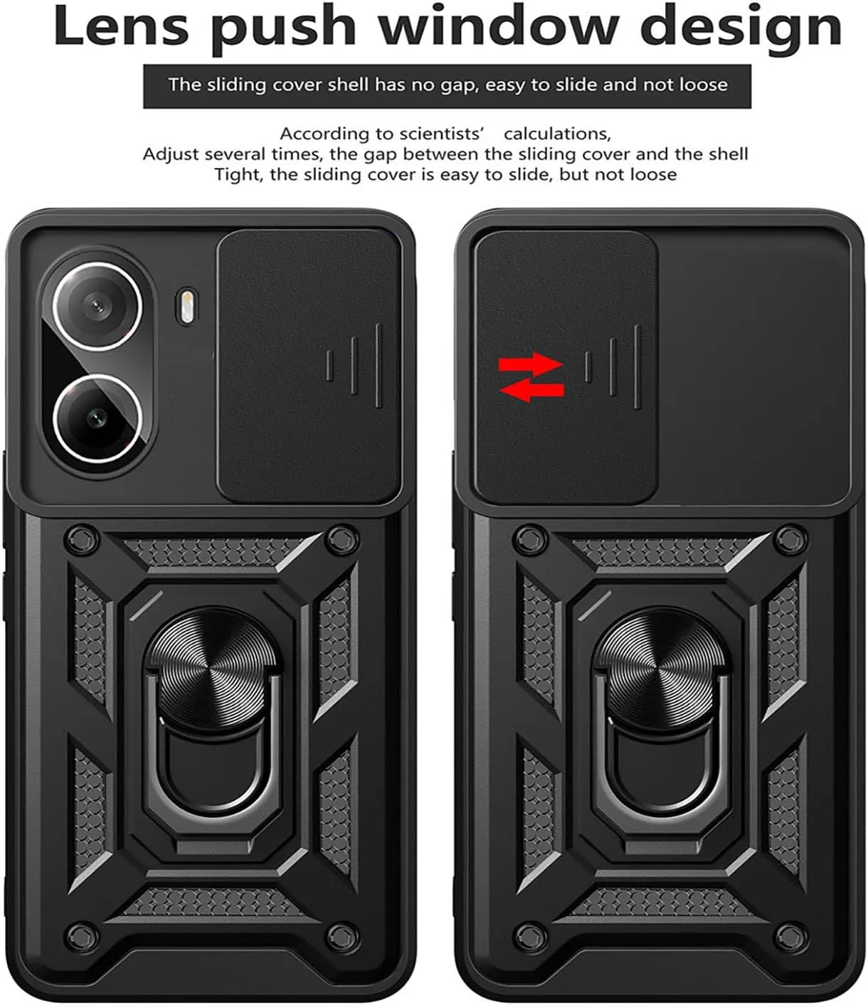 Xiaomi Poco X7 Pro Case Shockproof Ring Stand Phone Camera Lens Cover