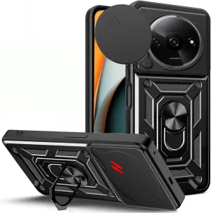 Xiaomi Redmi A3 Case Shockproof Ring Stand Phone Camera Lens Cover