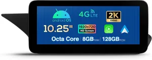 XTRONS 10.25 Inch Android 13 Car Stereo for Mercedes Benz E-Class W212/S212 2015-2016 NTG 5.0/5.1/5.2, IPS Screen 8 128GB Head Unit Global 4G Car Radio GPS Navigation Support Car Play Android Auto