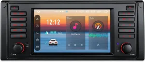 XTRONS 7 Inch Android 14 Car Stereo for BMW E39 M5 1999-2003 E39 1995-2003, Touch Screen 4 64GB Car Bluetooth Head Unit Global 4G LTE Car Radio GPS Navigation Support Wireless Car Play Android Auto