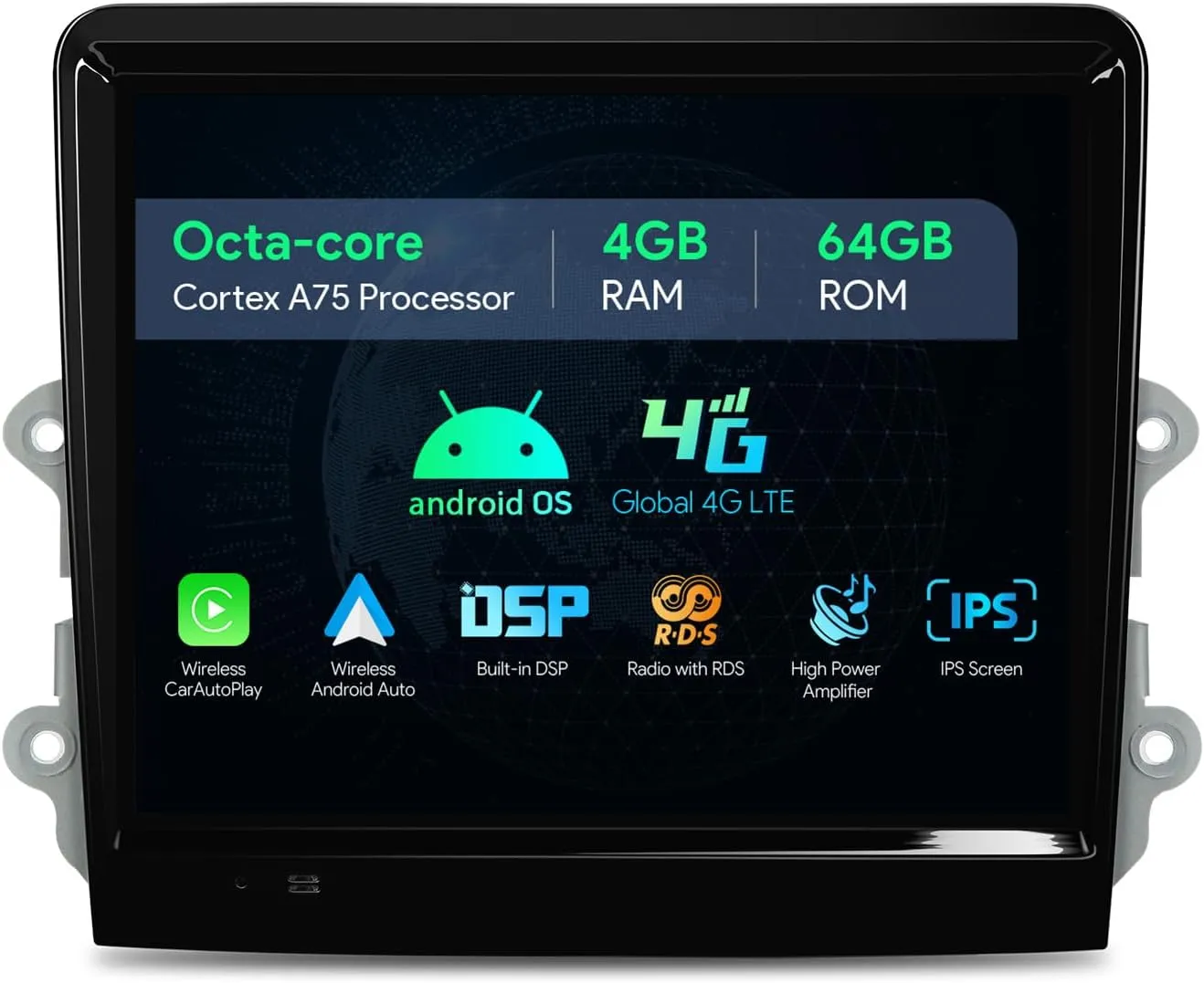 XTRONS 8.4 Inch Android 14 Car Stereo for Porsche 911/Cayman/Boxster with Optical Fiber Decoder, IPS Touch Screen 4GB 64GB Global 4G LTE Car Radio GPS Navigation Support Wireless CarPlay Android Auto