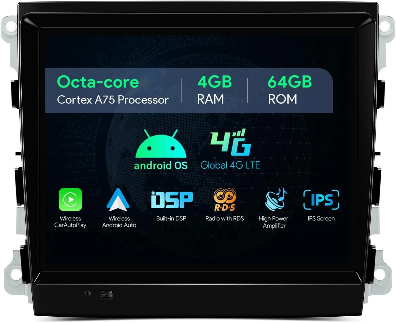 XTRONS 8.4 Inch Android 14 Car Stereo for Porsche Panamera (2010-2016) with Optical Fiber Decoder, IPS Touch Screen 4GB 64GB Global 4G Car Radio GPS Navigation Support Wireless Car Play Android Auto