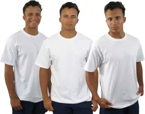 Yazbek Men's T-Shirts Casual 100% Cotton 3 Pack Short Sleeve Undershirt Durable Comfortable and Multipack Heavy Weight