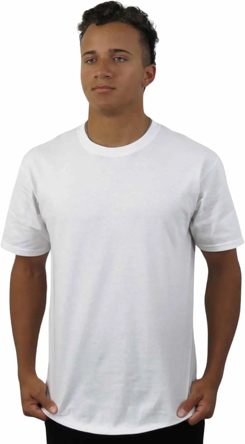 Yazbek Men's T-Shirts Casual 100% Cotton 3 Pack Short Sleeve Undershirt Durable Comfortable and Multipack Heavy Weight