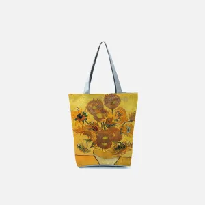Yellow Flower Retro Tote Bag