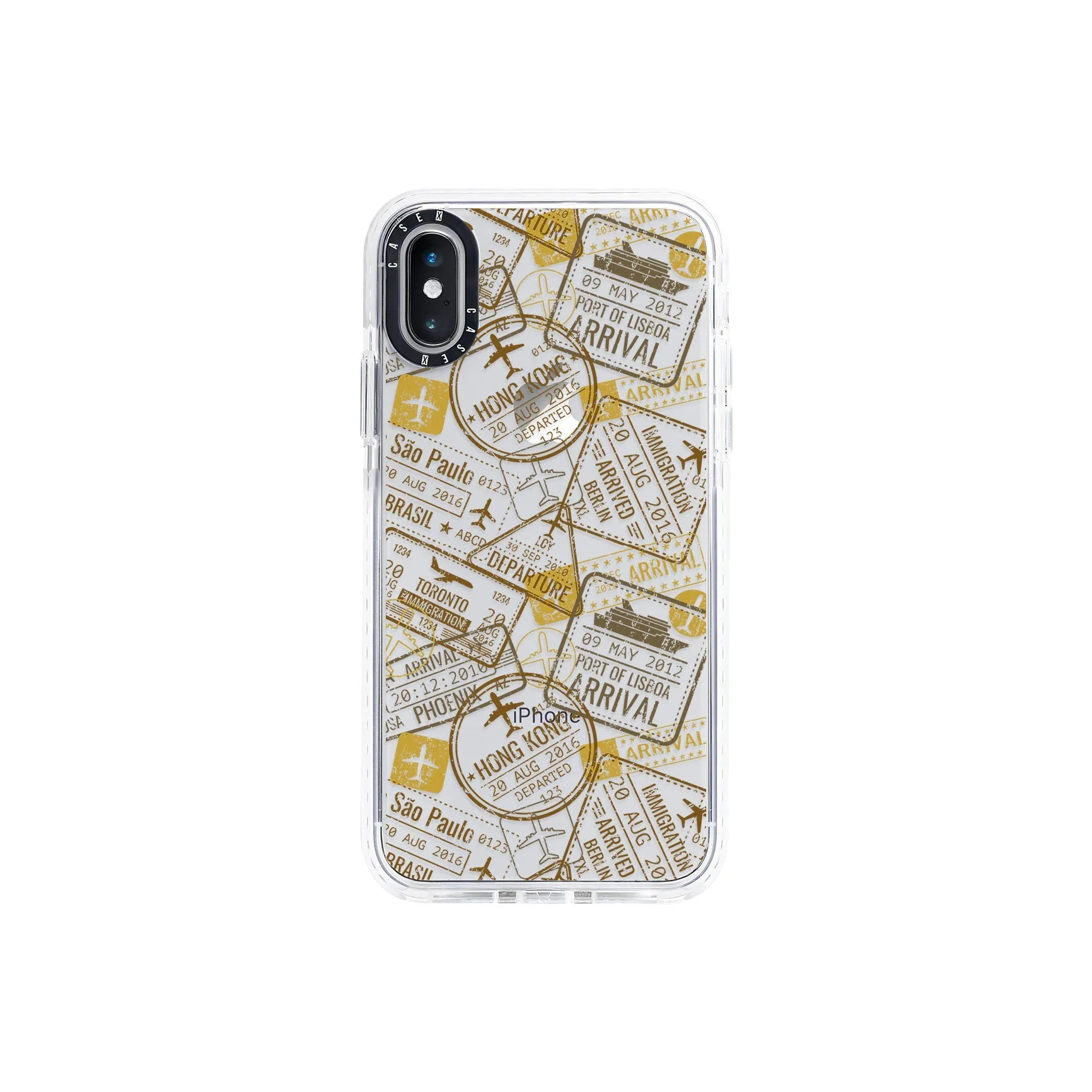 Yellow Travel Stamps