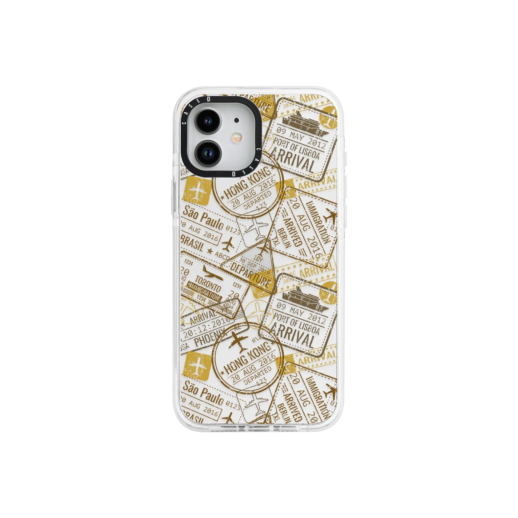 Yellow Travel Stamps