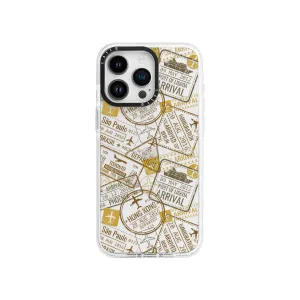 Yellow Travel Stamps