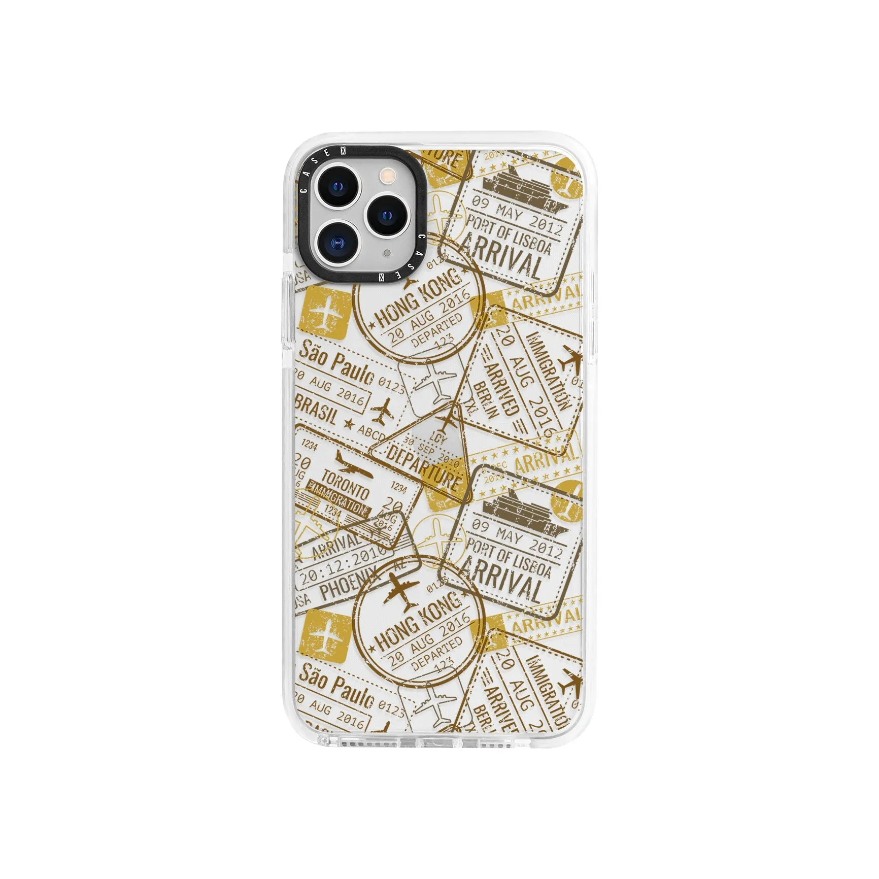 Yellow Travel Stamps