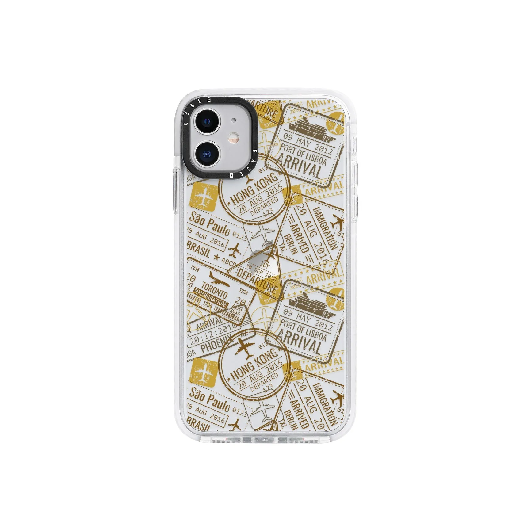 Yellow Travel Stamps