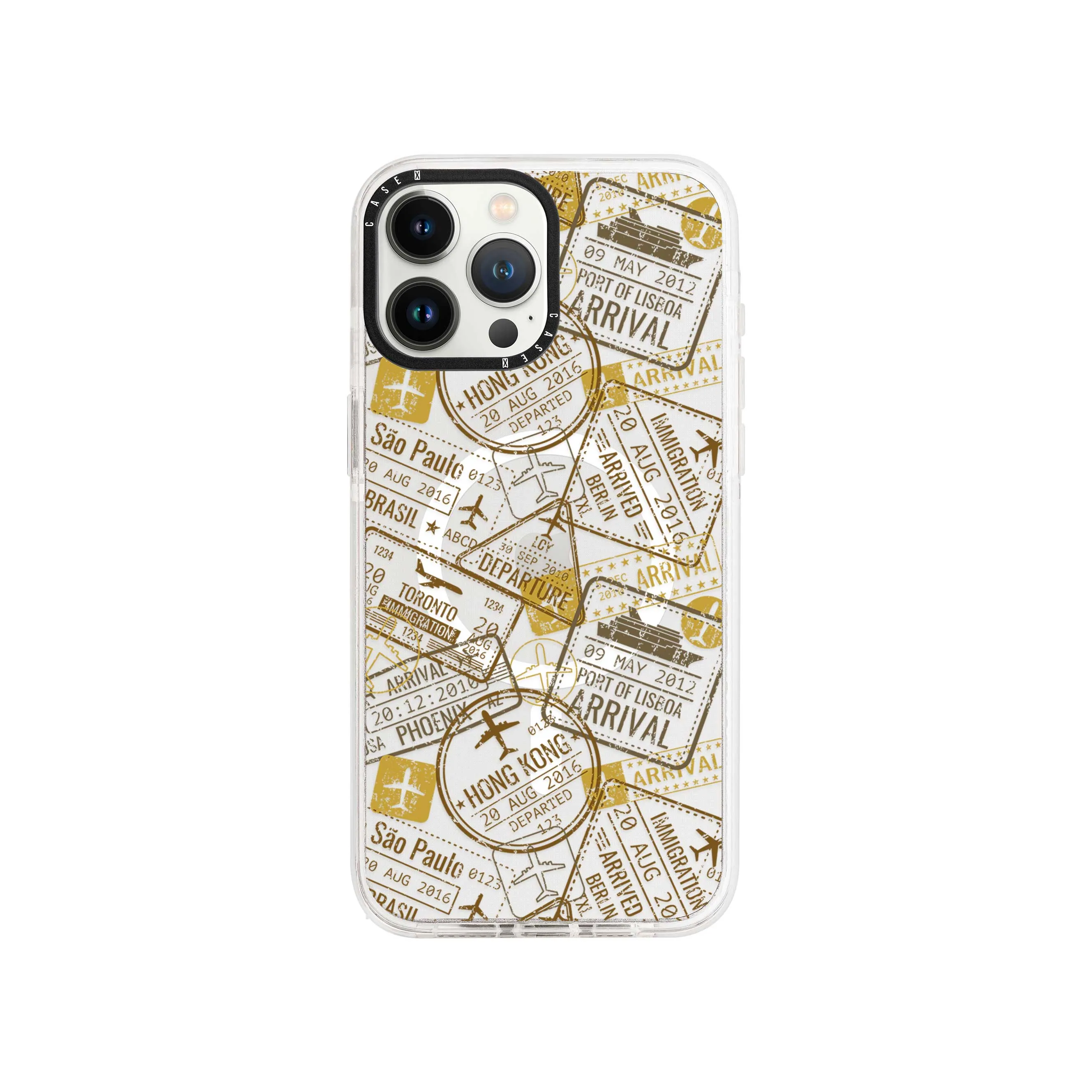 Yellow Travel Stamps