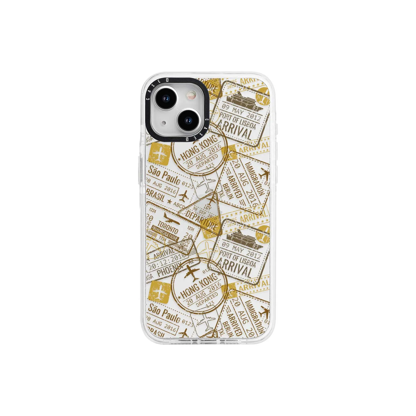Yellow Travel Stamps