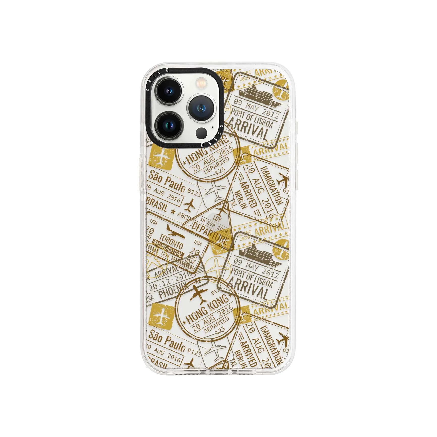 Yellow Travel Stamps