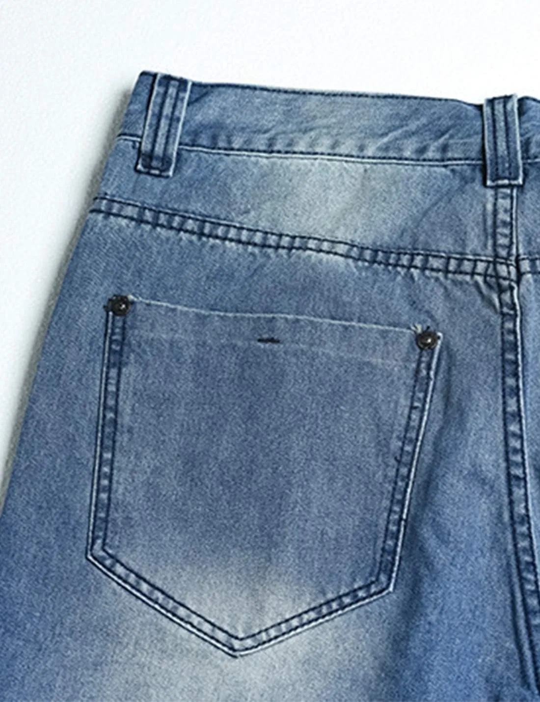 Yeokou Men's Loose Hip Hop Cropped Jeans Work Denim Shorts with Cargo Pockets