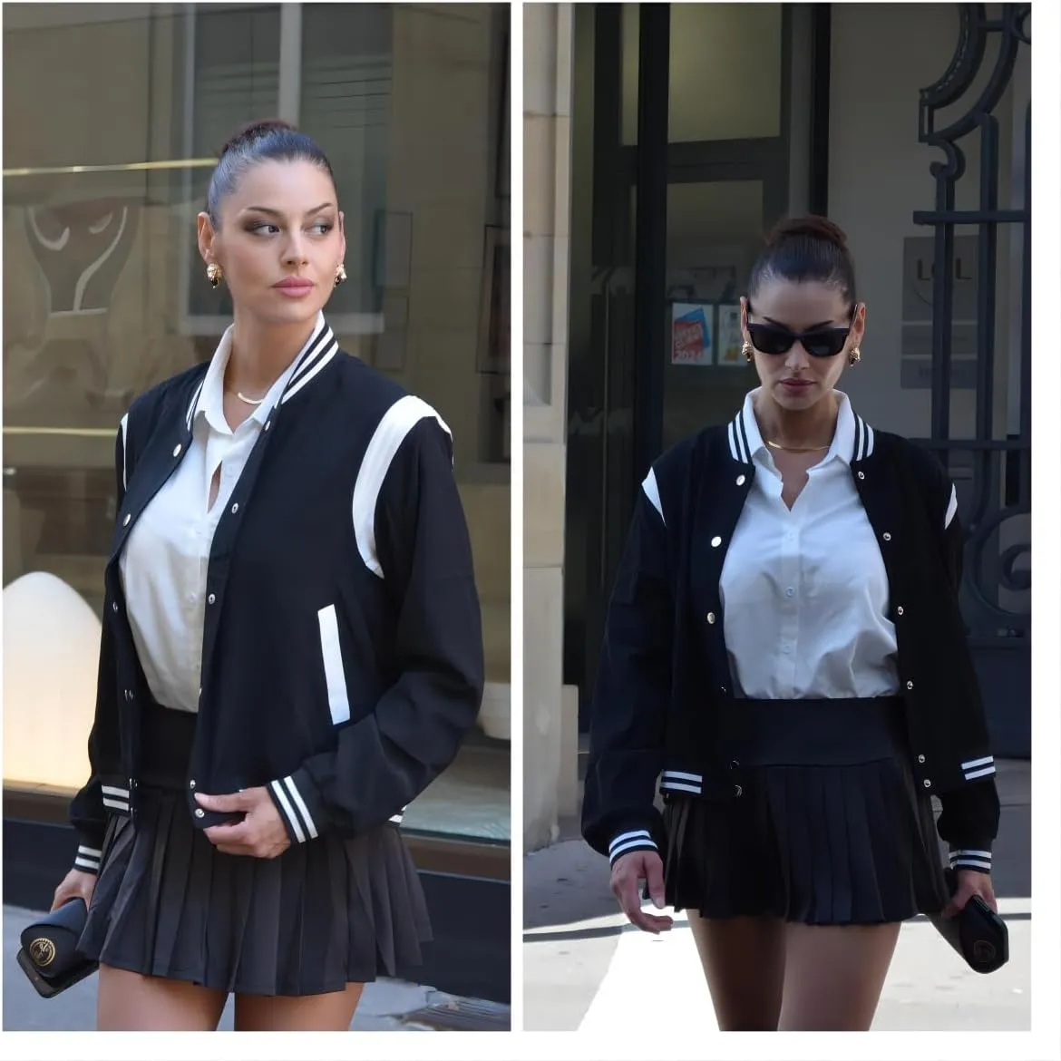 Zeagoo Bomber Jacket Women Varsity Casual Button Down Lightweight Spring Short Outwear with Pockets