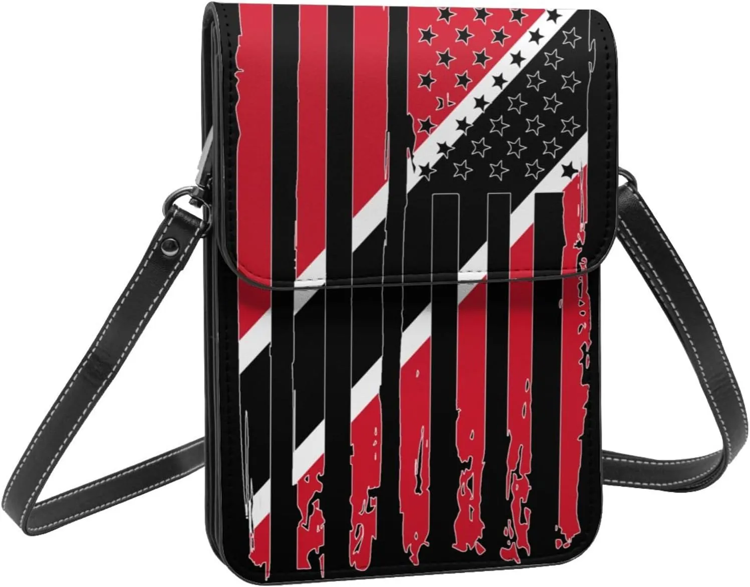 Zimbabwe Zimbabwean America Flag Striped Patterns Small Crossbody Purse Cell Phone Bag for Women