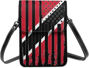 Zimbabwe Zimbabwean America Flag Striped Patterns Small Crossbody Purse Cell Phone Bag for Women
